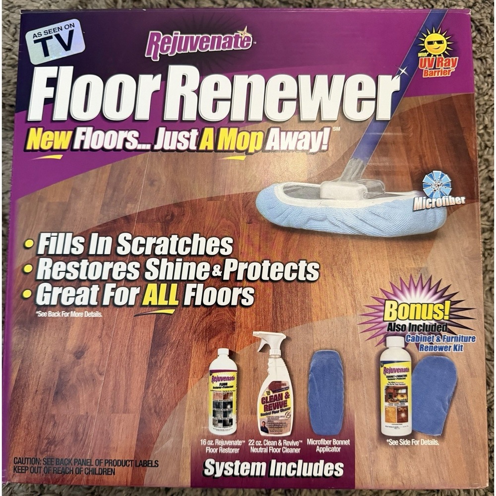 New DISCONTINUED Rejuvenate Floor Renewer Kit For Hardwood Floors As Seen On TV